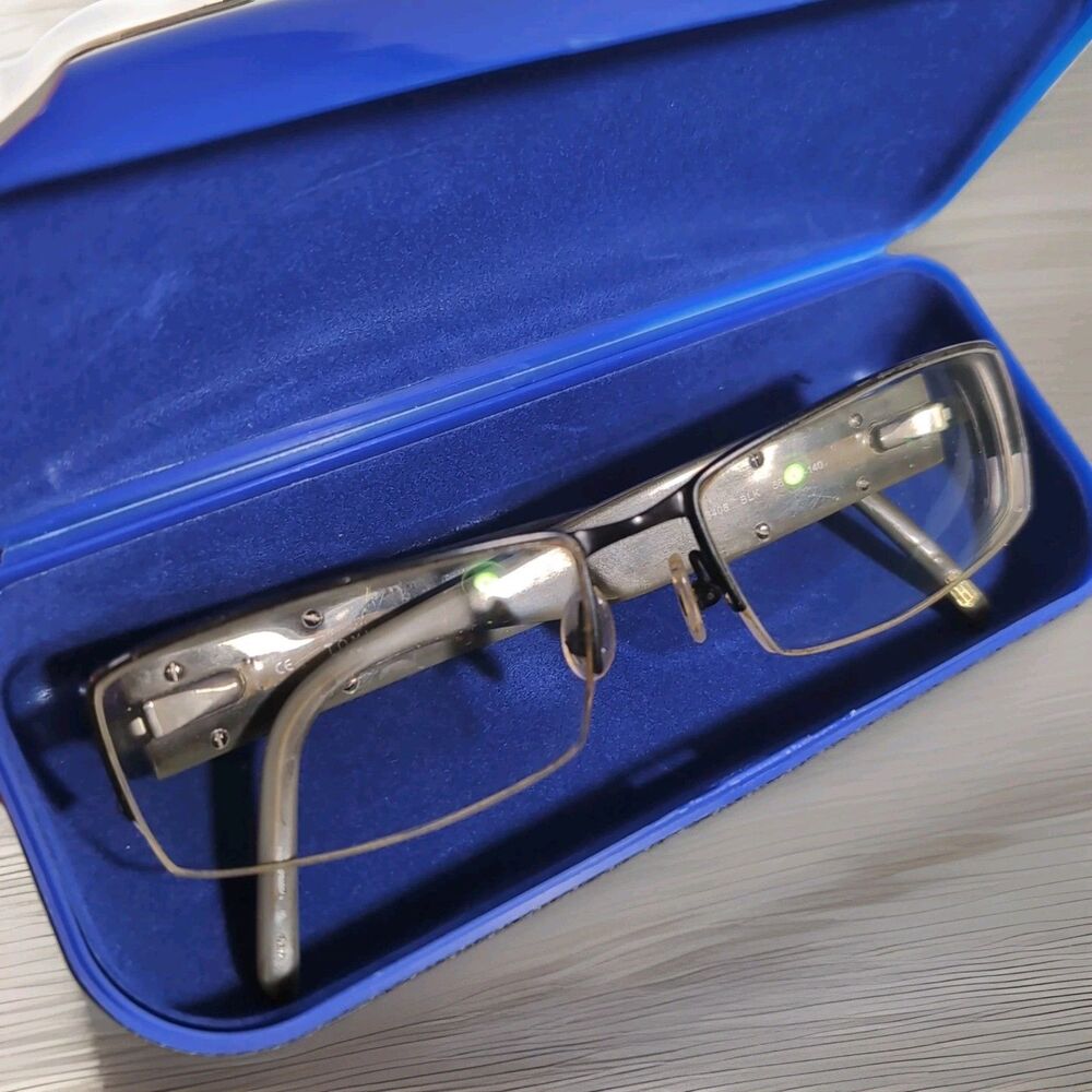 Tommy Hilfiger TH3408 Black Half Rim Eyeglass Frames Only 56-17-140 Flex Hinge